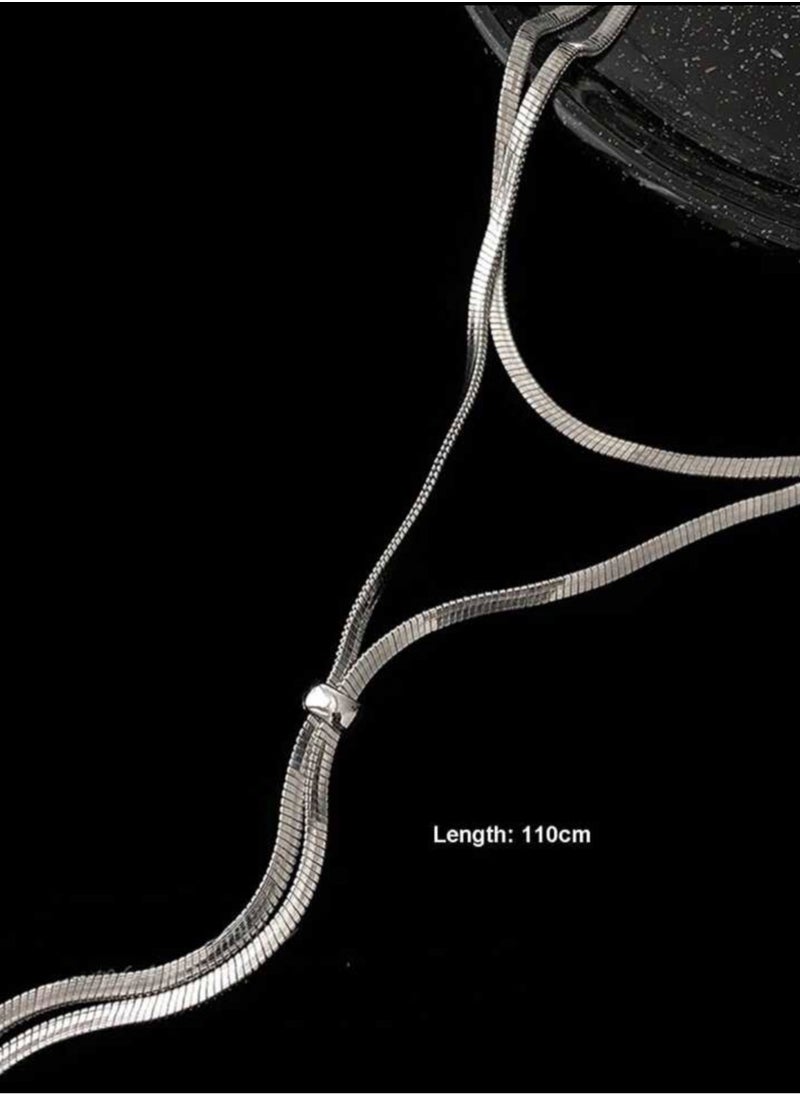 Equal - Women's Elegant Silver Stainless Steel Necklace - Image 1