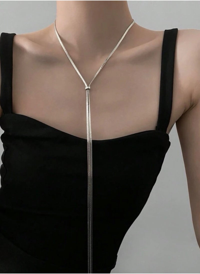 Equal - Women's Elegant Silver Stainless Steel Necklace - Image 1