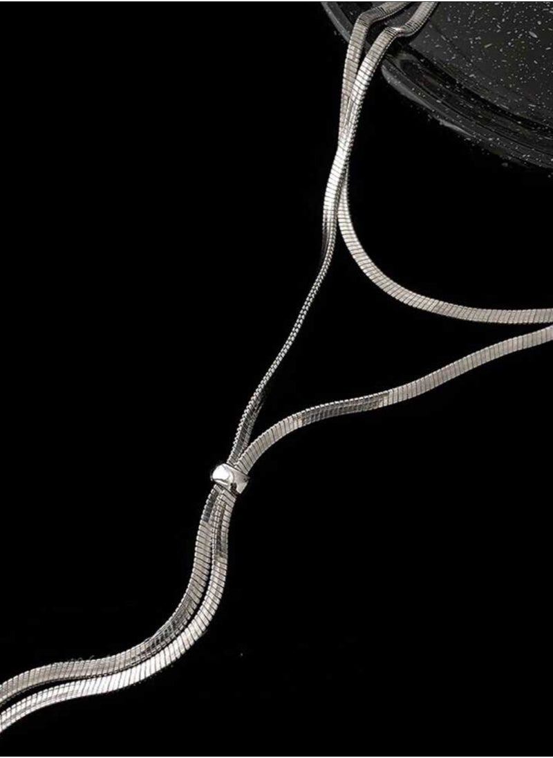Equal - Women's Elegant Silver Stainless Steel Necklace - Image 1