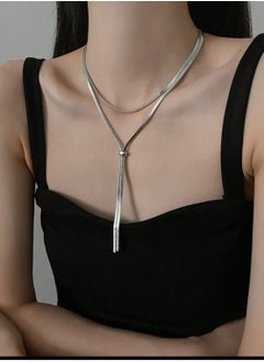 Women's Elegant Silver Stainless Steel Necklace