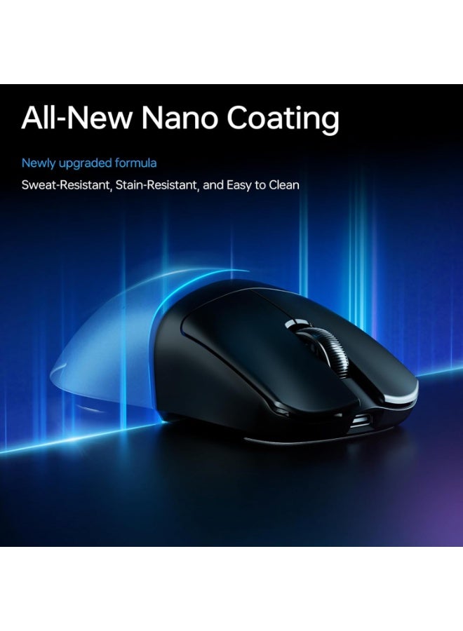 اي تي كي ماوس الألعاب اللاسلكي F1 Ultra Max 2.0 ثلاثي الأوضاع – مستشعر PAW3395 فائق الدقة، 30000 نقطة في البوصة، معدل استجابة حقيقي 8 كيلو هرتز، بلوتوث، 2.4 جيجاهرتز وسلكي USB-C، خفيف الوزن للغاية 54 جرام (أسود) - Image 5