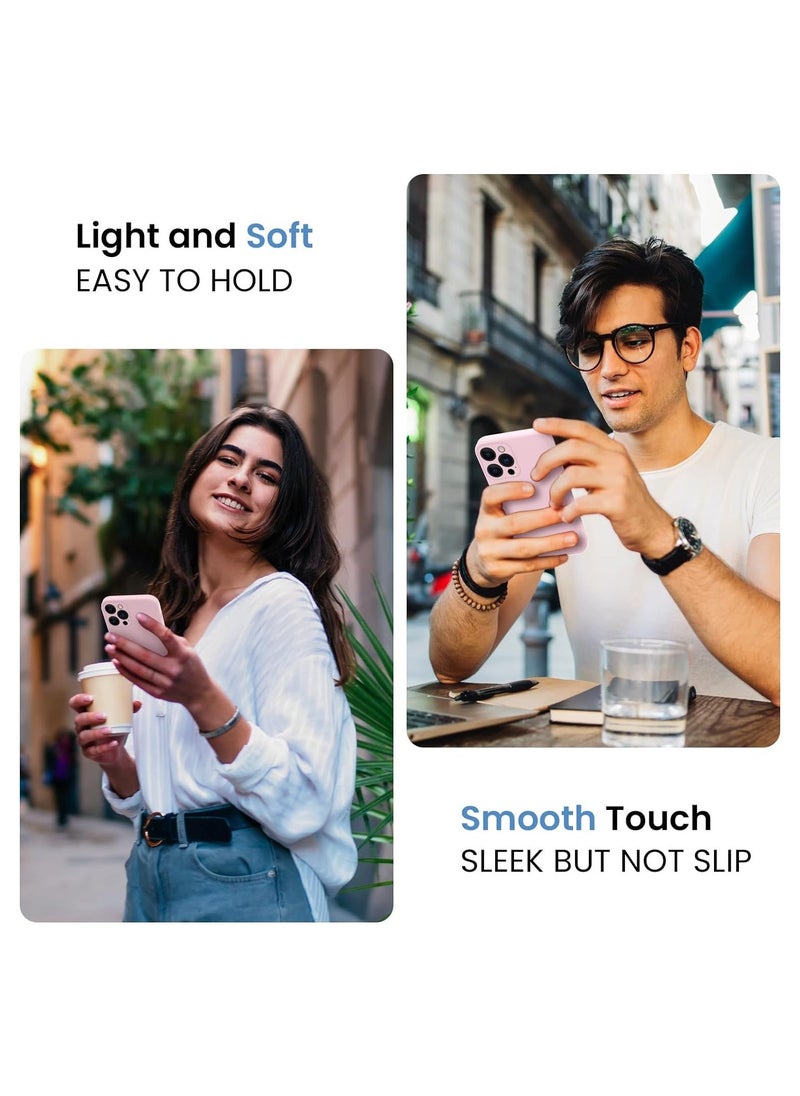 Raxoom Designed for iPhone 15 Pro Max Case, Silicone Upgraded [Camera Protection] for iPhone 15 ProMax Case with [2 Screen Protectors], Anti-Scratch Microfiber Lining, 6.7 inch, Chalk Pink - Image 2