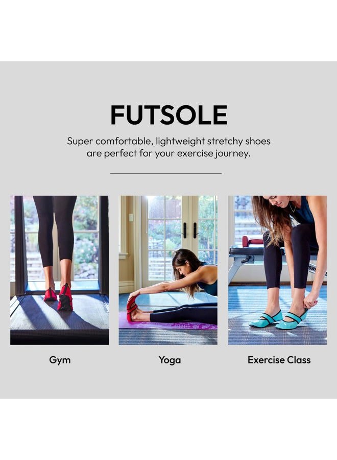 Nufoot womens Sneaker Futsoles by Nufoot WoSoft Sided Shoes for Indoors Outdoors Foldable Flexible Footwear S, Navy Blue Bohemian, Medium US - Image 5