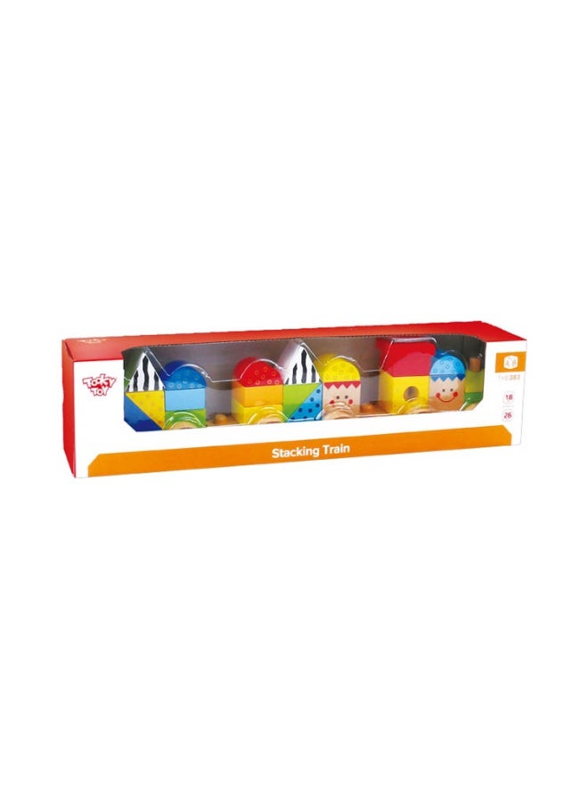 Tooky Toy Wooden Stacking Train, 26 pcs - Image 3