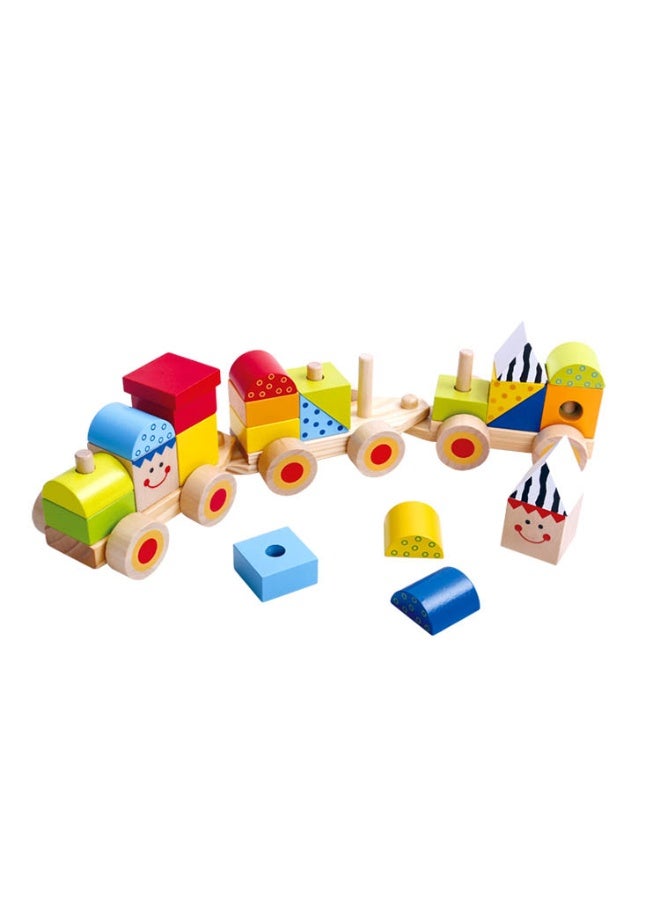 Tooky Toy Wooden Stacking Train, 26 pcs - Image 4