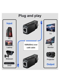 Beauenty HDMI Extender 165ft Audio Video 1080P Over Cat5 Cat6 Ethernet Cable Transmit Lossless Signal HDMI Long Distance Extension Adapter, 2 PCS  - Image 3