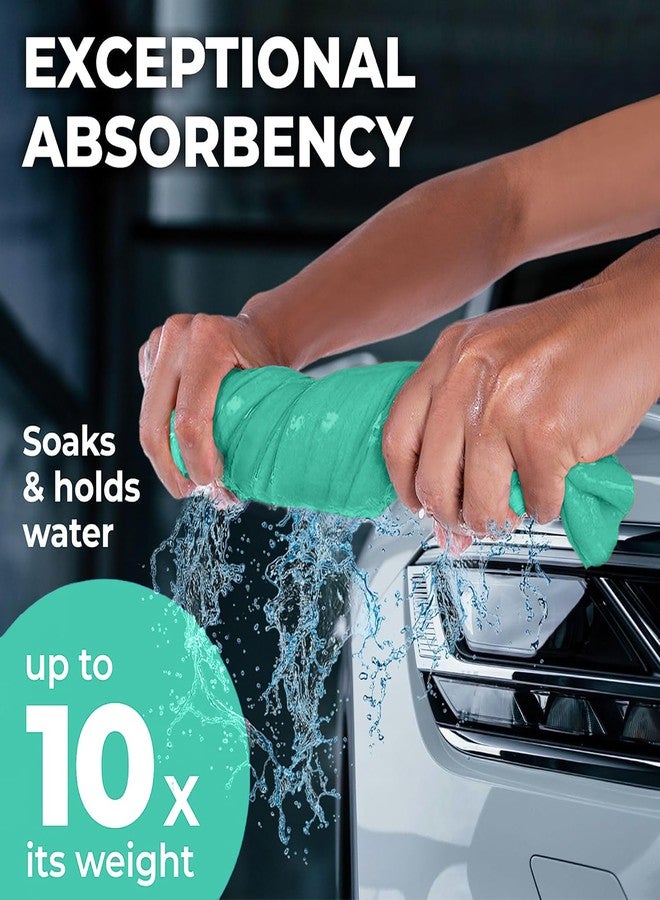 Mighty Cleaner Premium XL Shammy Towel for Car - 2pk (34”x25”) - Super Absorbent Chamois Towel for Car - Spots & Scratch-Free Shammy Cloth for Car Drying - Reusable Car Drying Towel - Image 2