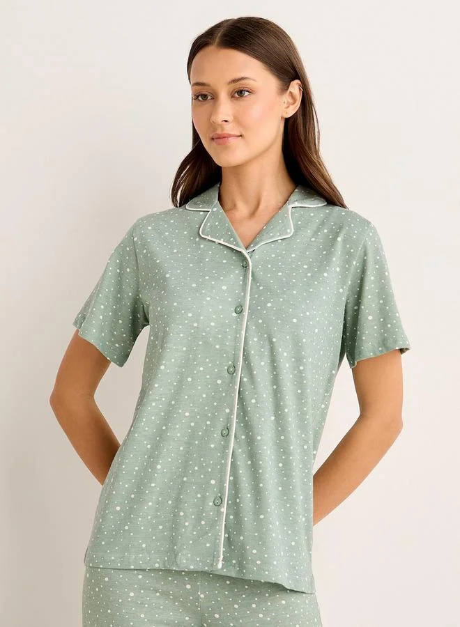 سبلاش فيڤ Pyjama Set Button Down Shirt and Pants