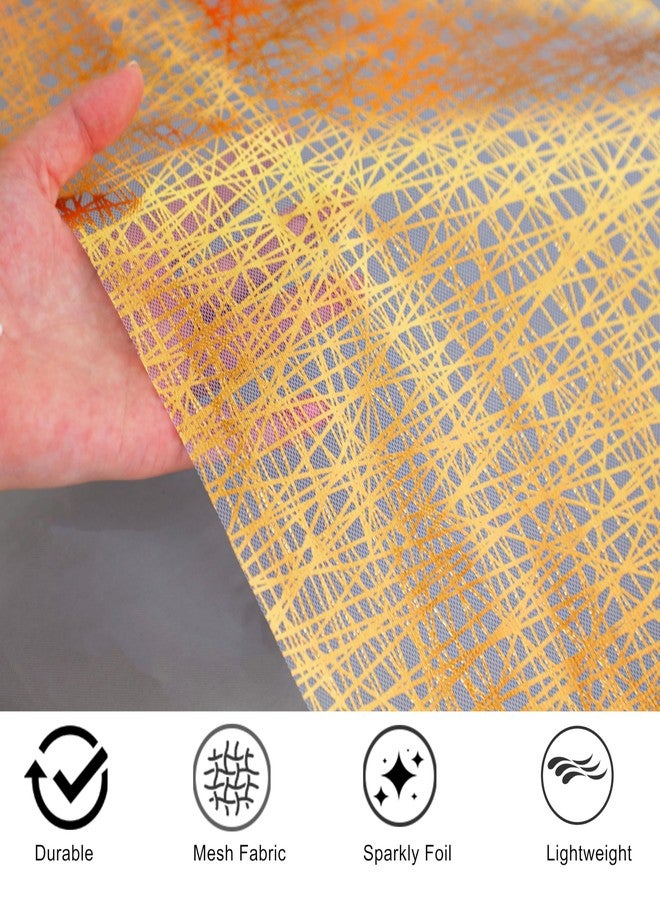 Snowkingdom 2 Pcs Gold Table Runner 11x 108 Inch Thin Mesh Sparkle Glitter Metallic Golden Lines Runner Gold Table Decorations for Wedding Birthday Party, Bridal Shower, Baby Shower, Christmas - Image 4