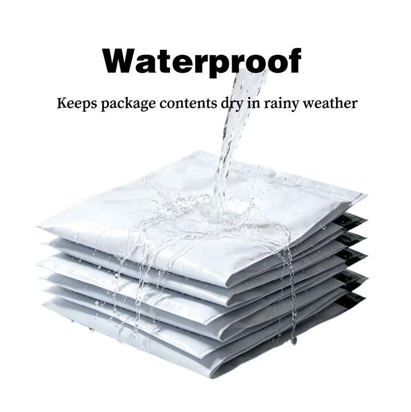 YZMA GLOBAL 100 Pack White Poly Mailers Bags 32x45cm, Self-Seal Adhesive Shipping Bags for Clothes, Parcels & Delivery - Image 2