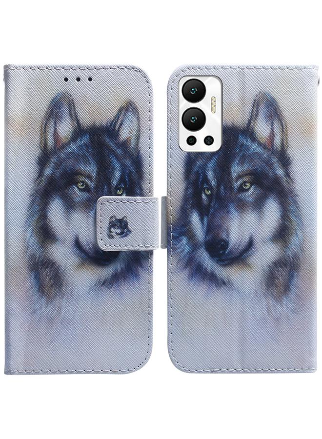 زبون جراب هاتف جلدي برسومات ملونة لهاتف Infinix Hot 12 - Image 1