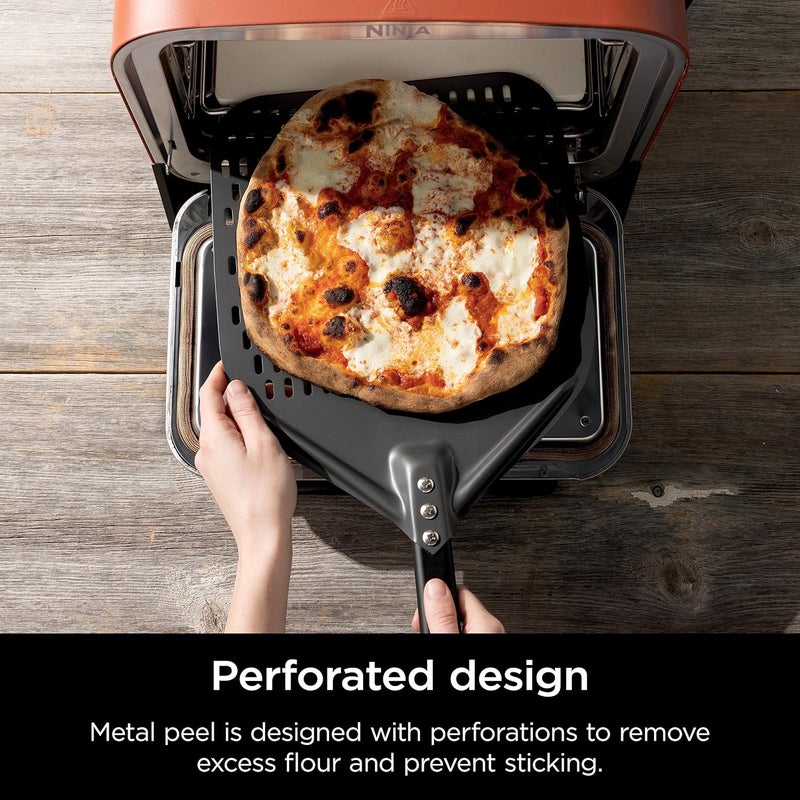 Ninja XSKOPPL Perforated Pizza Peel Compatible Woodfire Outdoor Oven OO100 series Hanging Drawstring Aluminum GreyBlack 195 x 165 x15 - Image 3