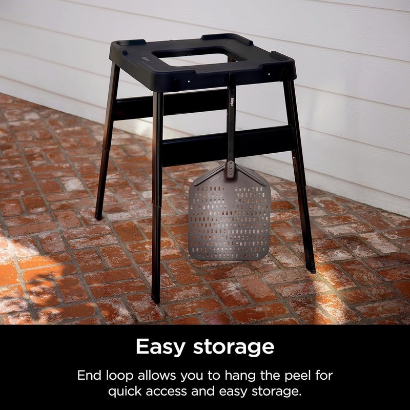 Ninja XSKOPPL Perforated Pizza Peel Compatible Woodfire Outdoor Oven OO100 series Hanging Drawstring Aluminum GreyBlack 195 x 165 x15 - Image 4