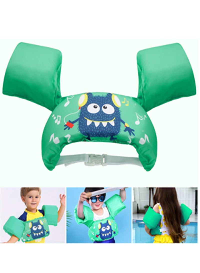 KASTWAVE Swim Arm Band, KASTWAVE Swimming Float Vest Swim Training Jacket Arm Bands Kids for Girls and Boys 2-6 Years Old to Swim Swim Arm Band for Puddle Beach Sports Learning Swim Training Equipment (Green) - Image 4