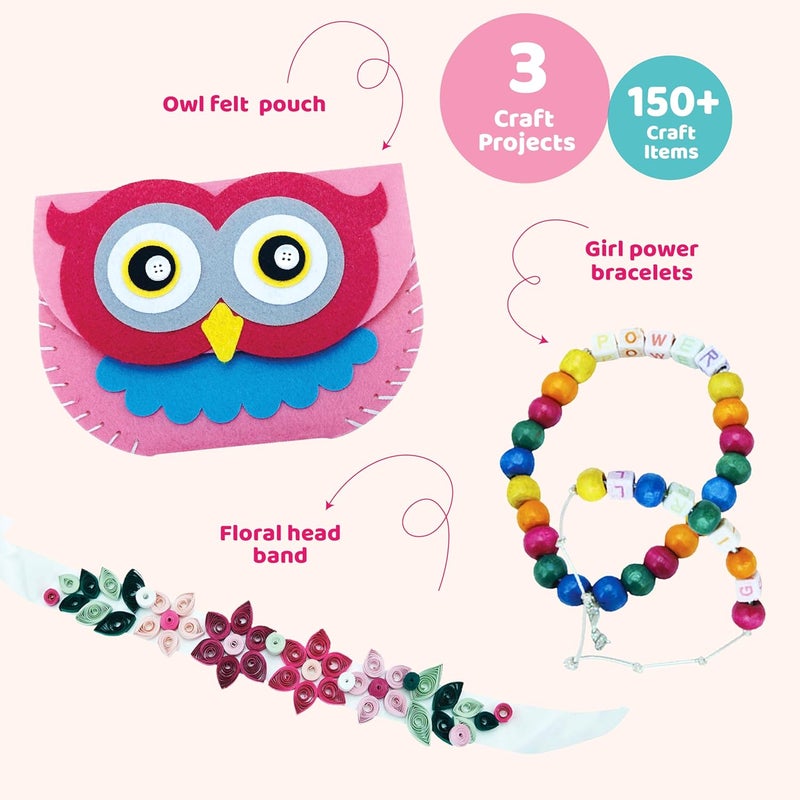 jackinthebox Fashion Themed Art and Craft Kit for Girls, has 3 Craft Projects in 1 Box, Bring Out The Fashionista in The Little one, Makes The Best Girl Gift for Ages 6 7 8 9 10 Years - Image 2