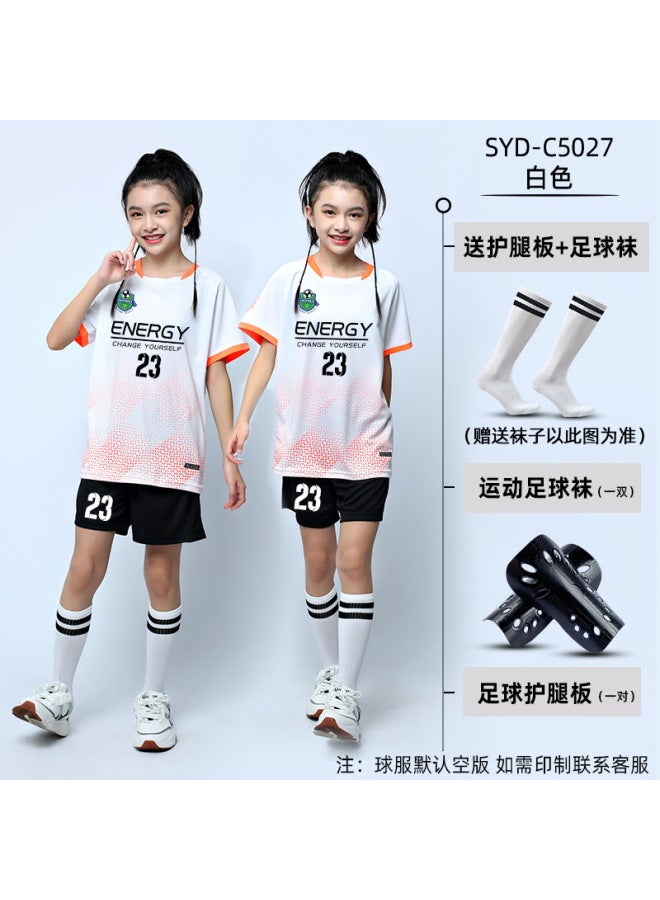 Children's Football Uniform Set, Boys' Game Team Uniform, Group Purchase, Primary School Students' Short-sleeved Training Uniform, Football Jersey, Comfortable And Quick-drying