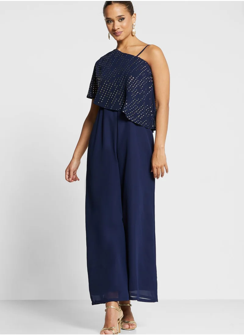 indya One Shoulder Strappy Jumpsuit