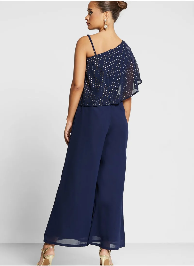 indya One Shoulder Strappy Jumpsuit