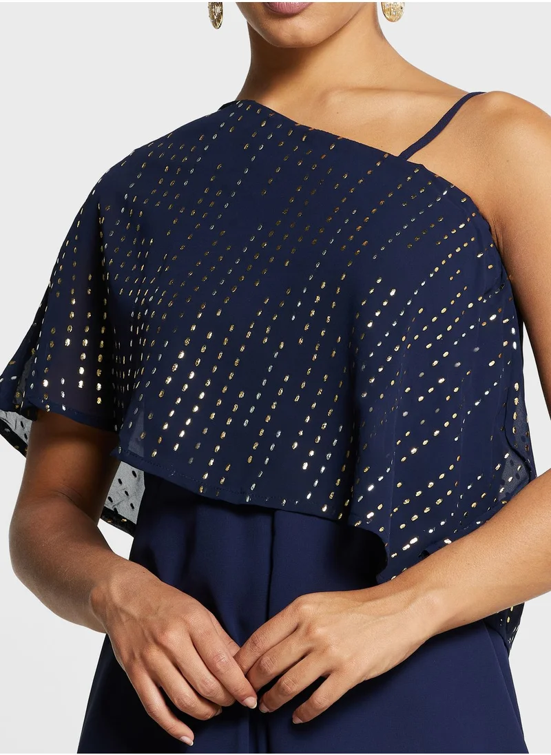 indya One Shoulder Strappy Jumpsuit