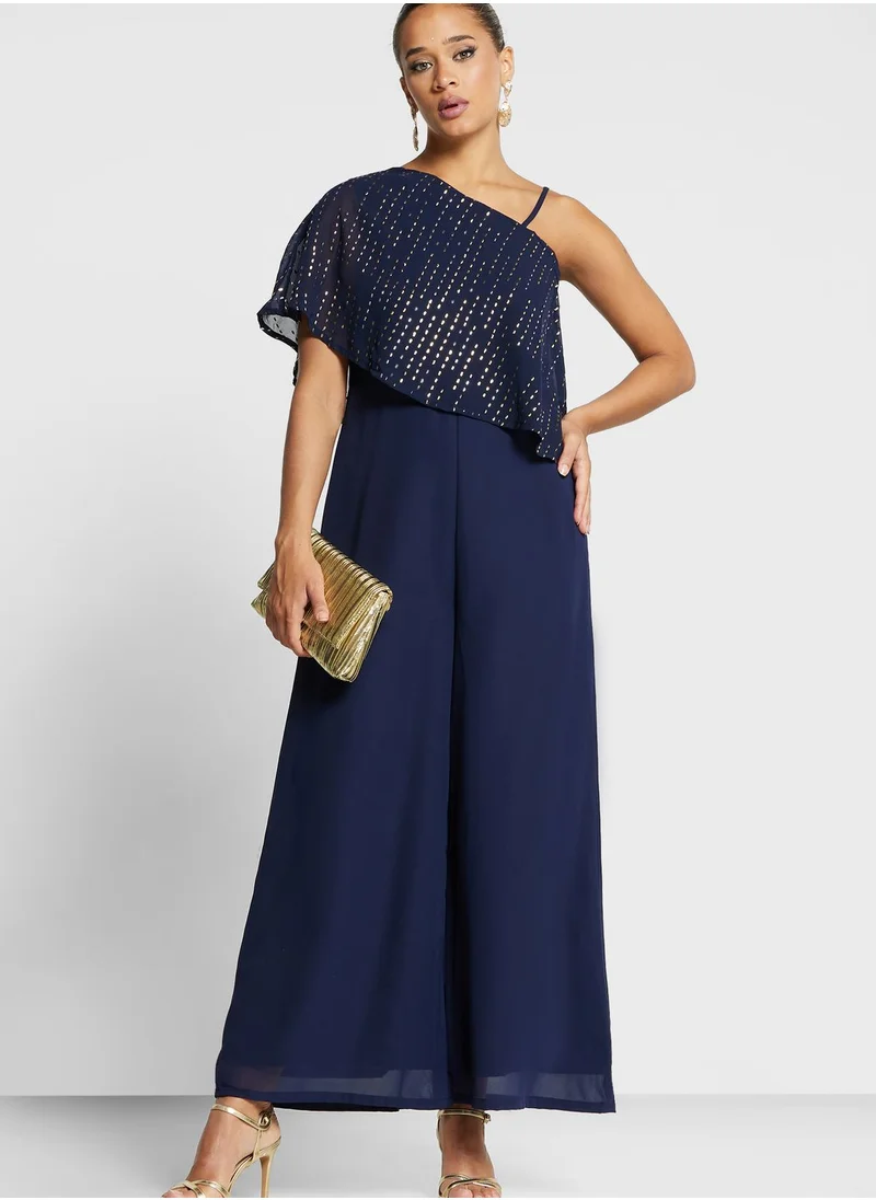 indya One Shoulder Strappy Jumpsuit