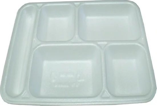 Sera Foam Table Dhode 5 Compartment Plate Thick 100 Piece Pack Foam Plate