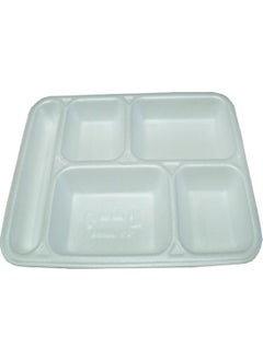 Sera Foam Table Dhode 5 Compartment Plate Thick 100 Piece Pack Foam Plate 