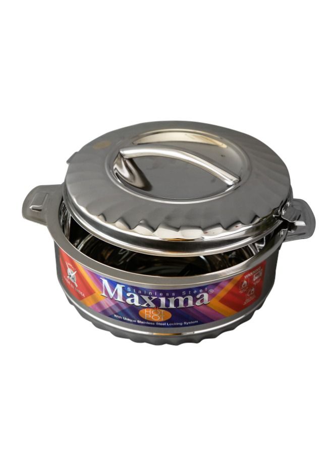 Maxima Hotpot Casserole With Two Handles (Steel) |Made of High-Quality Stainless Steel Material | Insulated Bowl Great Bowl For Holiday & Dinner | Keeps Food Hot & Fresh For Long Hours (15 Liter) - Image 3