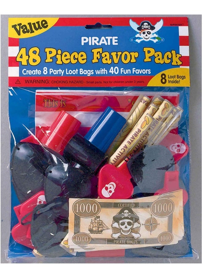 Amscan Pirate Party Value Pack Favor 48pcs