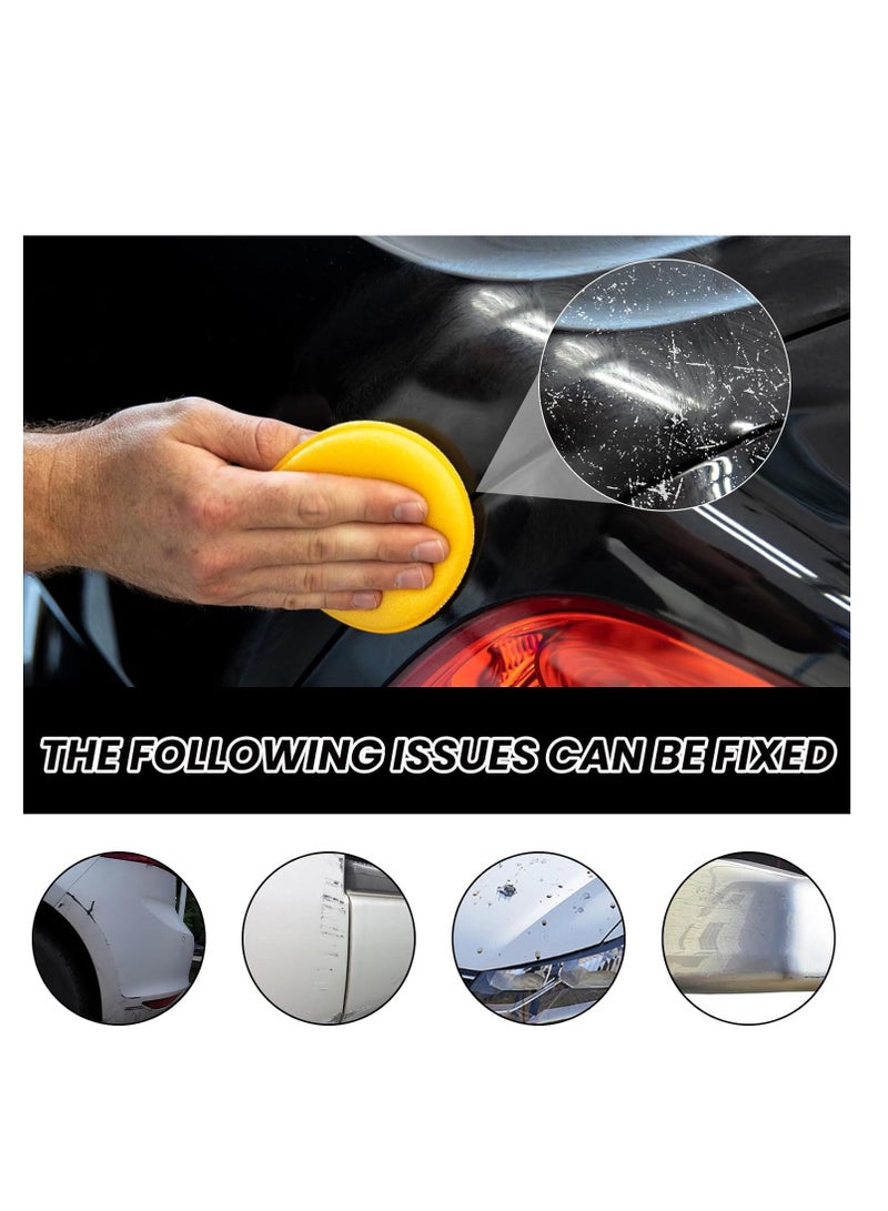 يو إل اتش واي سي شمع إصلاح الخدوش للسيارة، مزيل خدوش طلاء السيارة، مجموعة احترافية لإزالة خدوش السيارة مع مناديل وإسفنجة للخدوش العميقة في السيارات - Image 2
