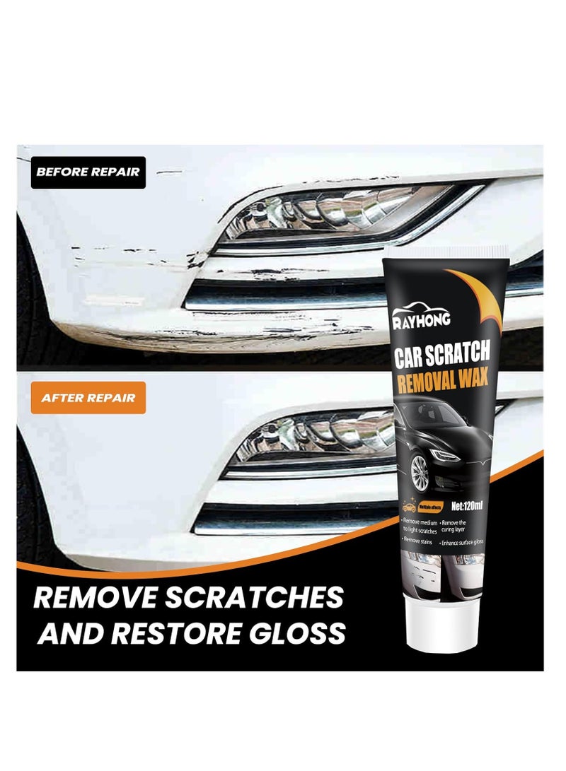 يو إل اتش واي سي شمع إصلاح الخدوش للسيارة، مزيل خدوش طلاء السيارة، مجموعة احترافية لإزالة خدوش السيارة مع مناديل وإسفنجة للخدوش العميقة في السيارات - Image 5