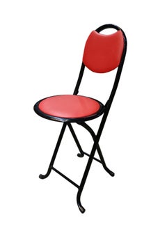 Generic Metal prayer chair made of iron for prayer, for the elderly, and for the kitchen - foldable - highly durable, can bear up to 150 kg - fully imported - red color  - Image 1