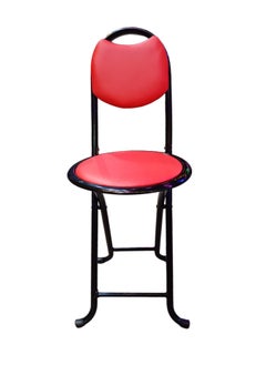 Generic Metal prayer chair made of iron for prayer, for the elderly, and for the kitchen - foldable - highly durable, can bear up to 150 kg - fully imported - red color  - Image 2