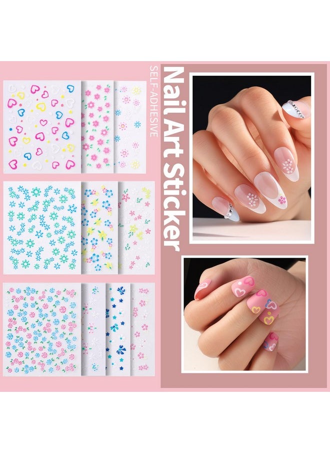 FANDAMEI - FANDAMEI Nail Art Brushes Set, Nail Art Kit, Nail Design Kit, Nail Dotting Tools, Nail Kit for Beginners, Chrome Nail Powder, Nail Stickers, Nail Rhinestones, Nail Charms Gems Nail Art Decoration Kit - Image 1