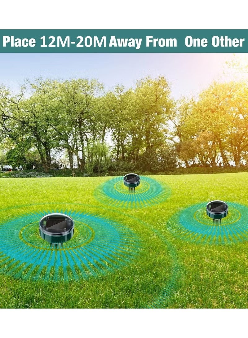 Mole Repellent Solar Powered 10 Pack Snake Repellent Ultrasonic, Groundhog Repeller,Gopher Repeller Sonic Mole Deterrent Spikes, Snake Gopher Mole Vole Repellent Outdoor for Lawn Garden  Yard(Green) - Image 5