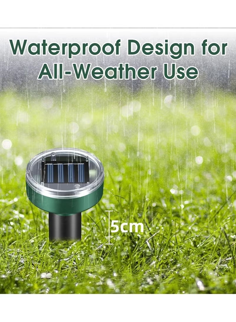Mole Repellent Solar Powered 10 Pack Snake Repellent Ultrasonic, Groundhog Repeller,Gopher Repeller Sonic Mole Deterrent Spikes, Snake Gopher Mole Vole Repellent Outdoor for Lawn Garden  Yard(Green) - Image 4