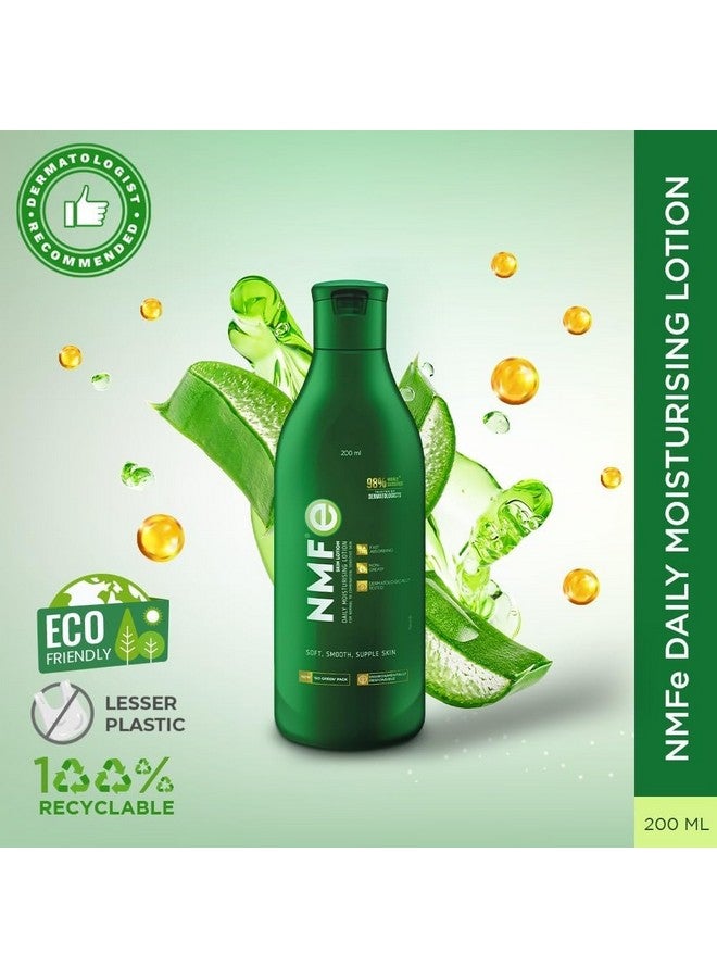 NMFe Skin Lotion 200ml | Daily Moisturising lotion | For all Skin type | Aloe vera & Vitamin E | Dermatologically Tested | Quick Absorbing, Non Greasy and Easily Spreadable - Image 3