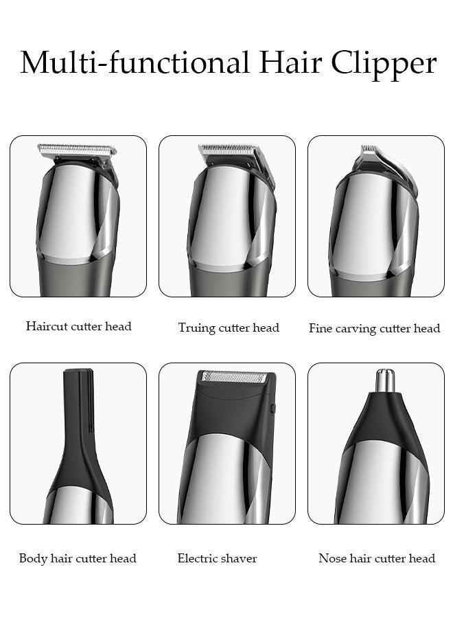 DUNISO Smart Hair Clippers Electric with Digital Display 6 Replacement Headers Turbo Motor Hair Cutting Kit Pro Mens Clippers, Cordless Rechargeable Hair Trimmer Set Professional Barbers Grooming Kit - Image 4