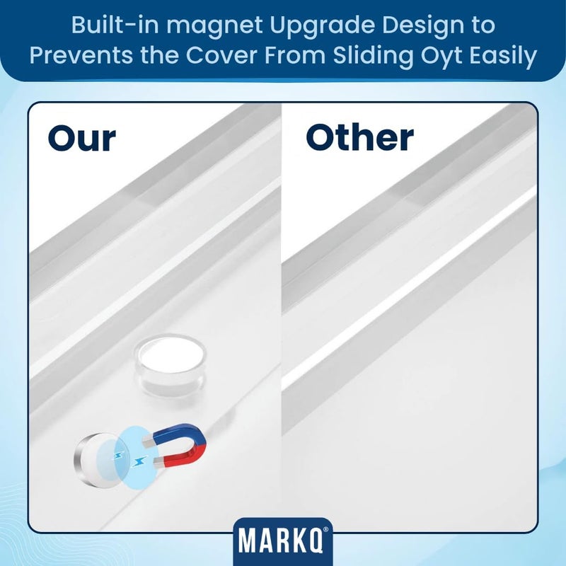 MARKQ Acrylic Tissue Holder Box - Clear Rectangular Napkin Holder, Facial Tissue Dispenser, Tissue Box Holder for Home, Kitchen and Office Room, Pack of 2 - Image 4