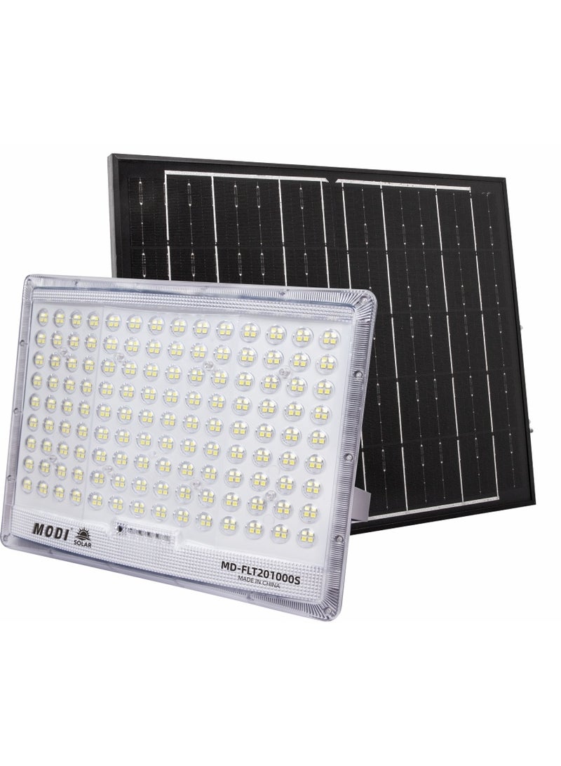MODI Solar Flood Light Outdoor 1000W, 4M Cable Length, LED Security Lamp with Remote & Timer, 6500K Cool White, Wall Yard Garden Lighting - Image 2