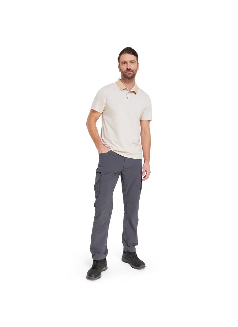 Outventure - Men’s Polo Shirt - Classic Beige, Stylish & Breathable Casual Polo for Everyday Wear, Work, & Leisure - Image 1