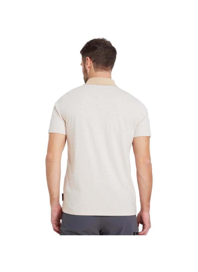 Outventure - Men’s Polo Shirt - Classic Beige, Stylish & Breathable Casual Polo for Everyday Wear, Work, & Leisure - Image 1
