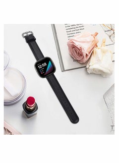 Y&D Soft Genuine Leather Watch Straps Compatible for Fitbit Sense / Versa 3 Smartwatch Band  - Image 5