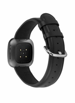 Y&D Soft Genuine Leather Watch Straps Compatible for Fitbit Sense / Versa 3 Smartwatch Band  - Image 2
