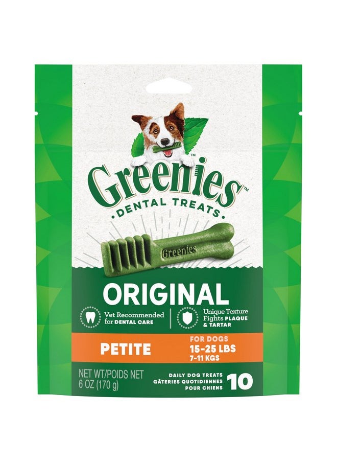 Greenies - Greenies Original Petite Natural Dental Care Dog Treats, 6 oz. Pack (10 Treats) - Image 1