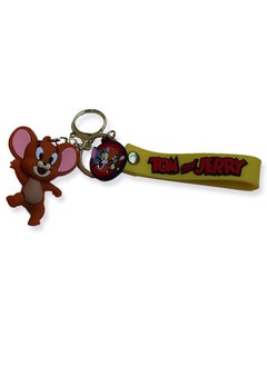 General Elegant Disney Keyring Tom And Jerry Keychain for Kids Soft Silicone Cute Cartoon Key Chains Girls and Boys Bag Key Holder Rings Accessories.  - Image 1