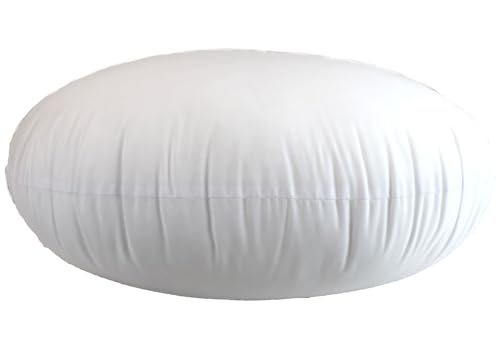 MoonRest Round Pillow Insert Hypoallergenic Polyester Form Stuffer100 Cotton Blend Covering for Sofa Sham Decorative Pillow Cushion and Bed 12 Inch Diameter - Image 1