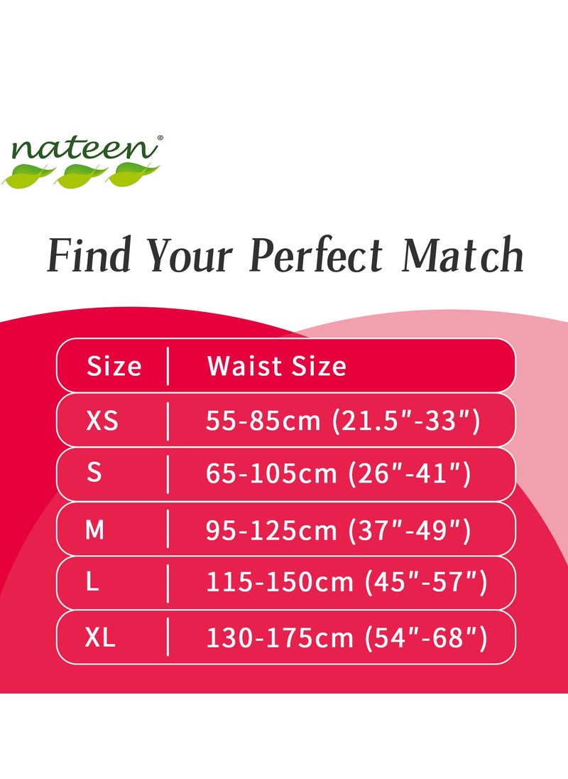 nateen حفاضات ناتين كومبي بلس للكبار من سلس البول، متوسطة الحجم، مقاس الخصر 95-125 سم، 80 قطعة، مع طبقة فائقة الامتصاص، وواقي من التسرب، ملابس داخلية يمكن التخلص منها للرجال والنساء - قدرة امتصاص 1900 مل.  - Image 5