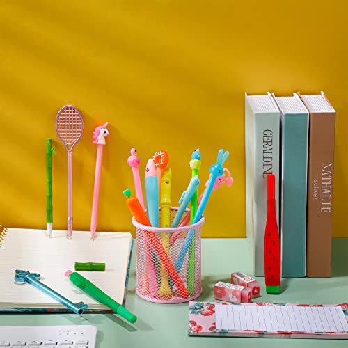 Chuangdi 15 Pcs Cartoon Cute Pens for Girls Fun Cool Bulk Funny Unicorn Cactus Kawaii Novelty Animal Fancy Cute Gel Ink Pens Funny Gift for Students Teens Classroom Reward - Image 5
