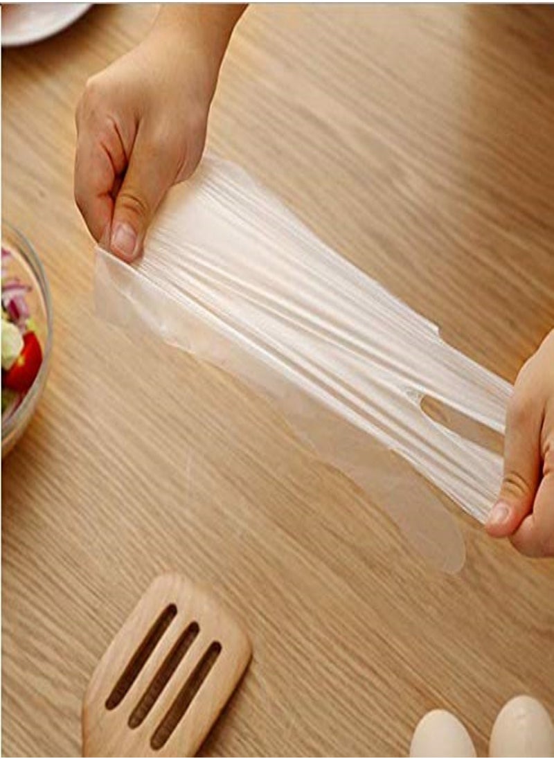 Generic - Hand Gloves 100 pcs clear disposable Cooking Gloves food grade glove for Potluck Partys - Image 1