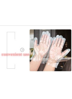 Generic Hand Gloves 100 pcs clear disposable Cooking Gloves food grade glove for Potluck Partys  - Image 2